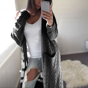 Knitted cardigan sweater